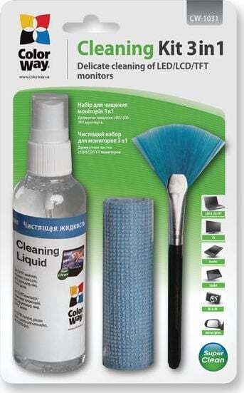 Colorway Liquid + Cloth + Plastic Screen & Surface Cleaner Kit Cw-1031